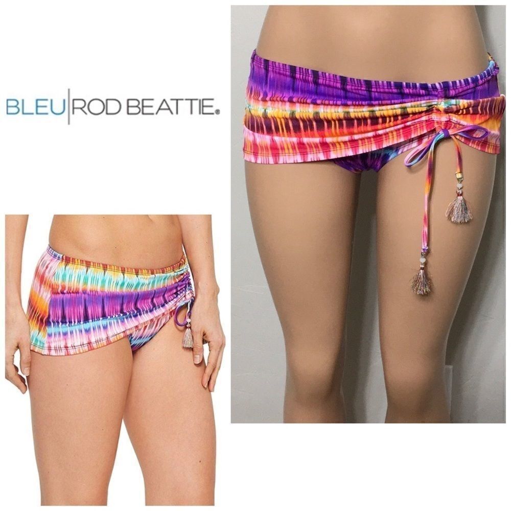 New. Bleu Rod Beattie Sarong Skirted Bikini Bottom. Size 4